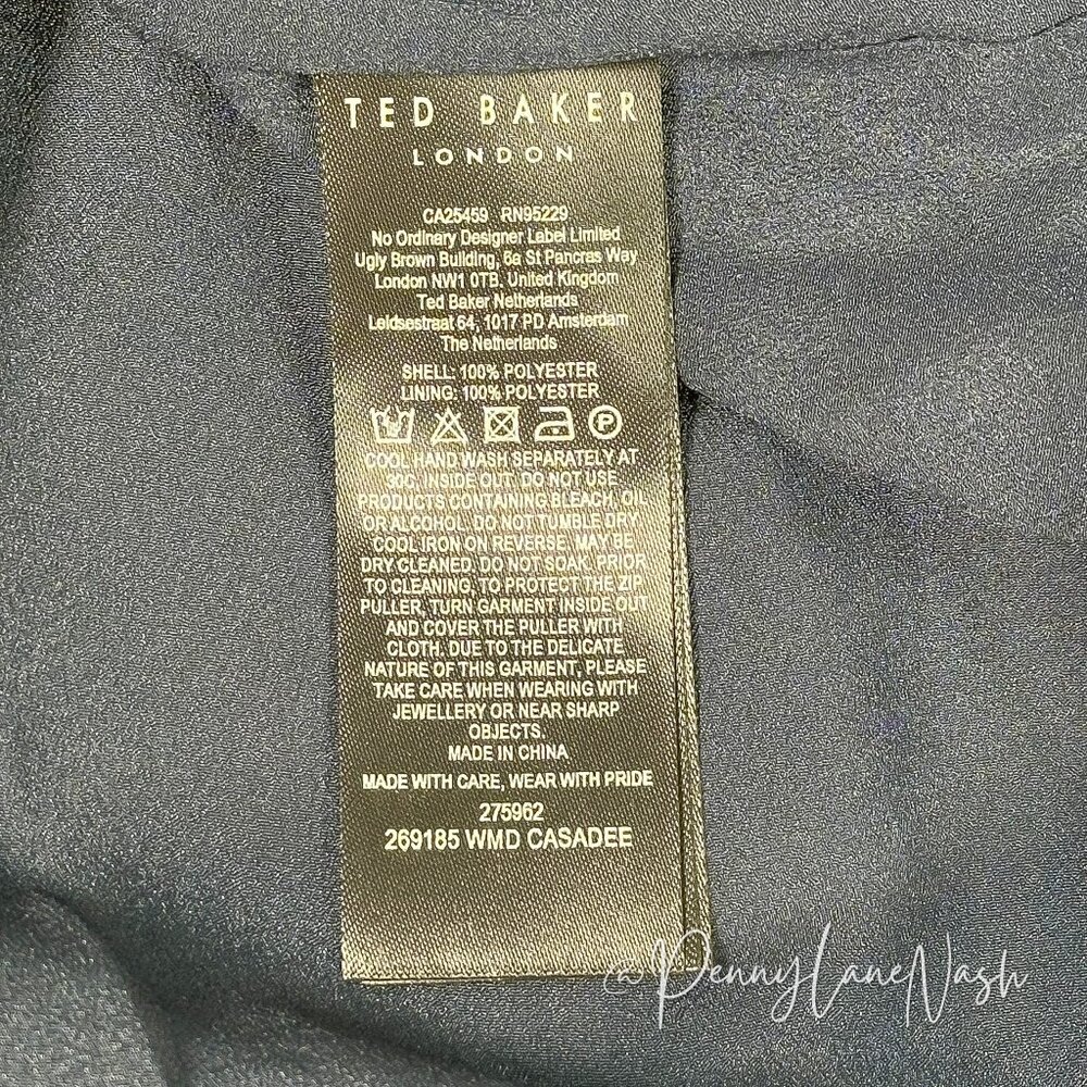 Ted Baker Casadee Smock Panel Wrap Mini Dress Size 1/S - Picture 8 of 14